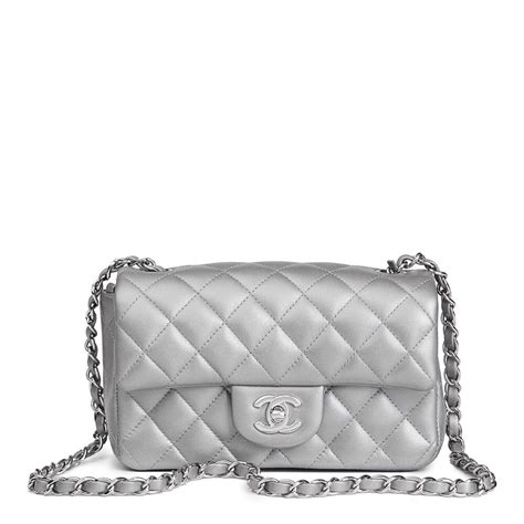 classic chanel tas zilver